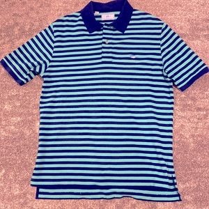 Southern Tide Skipjack Polo Navy/Green Stripes Size Medium